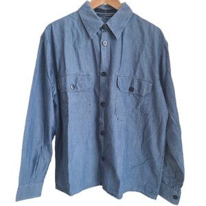 Vintage Stone Island Denims lightweight blue chambray work shirt - Large